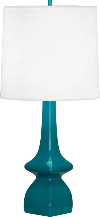 Robert Abbey PC210 One Light Table Lamp, PEACOCK GLAZED CERAMIC