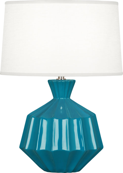 Robert Abbey PC989 One Light Accent Lamp, Peacock Glazed Ceramic