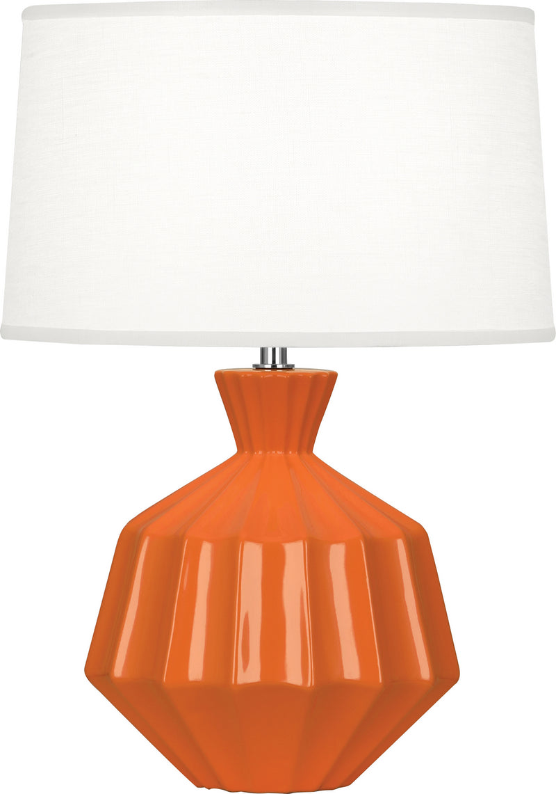 Robert Abbey PM989 One Light Accent Lamp, Pumpkin Glazed Ceramic