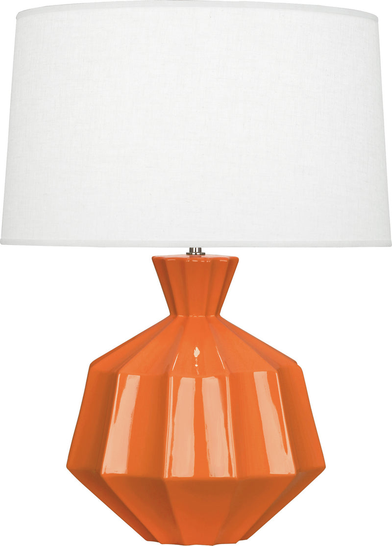 Robert Abbey PM999 One Light Table Lamp, Pumpkin Glazed Ceramic