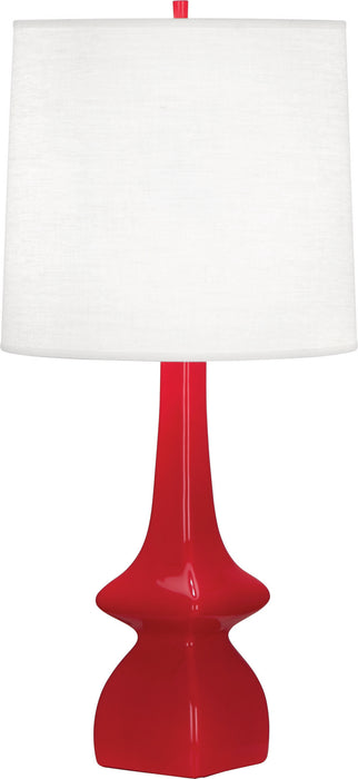 Robert Abbey RR210 One Light Table Lamp, RUBY RED GLAZED CERAMIC