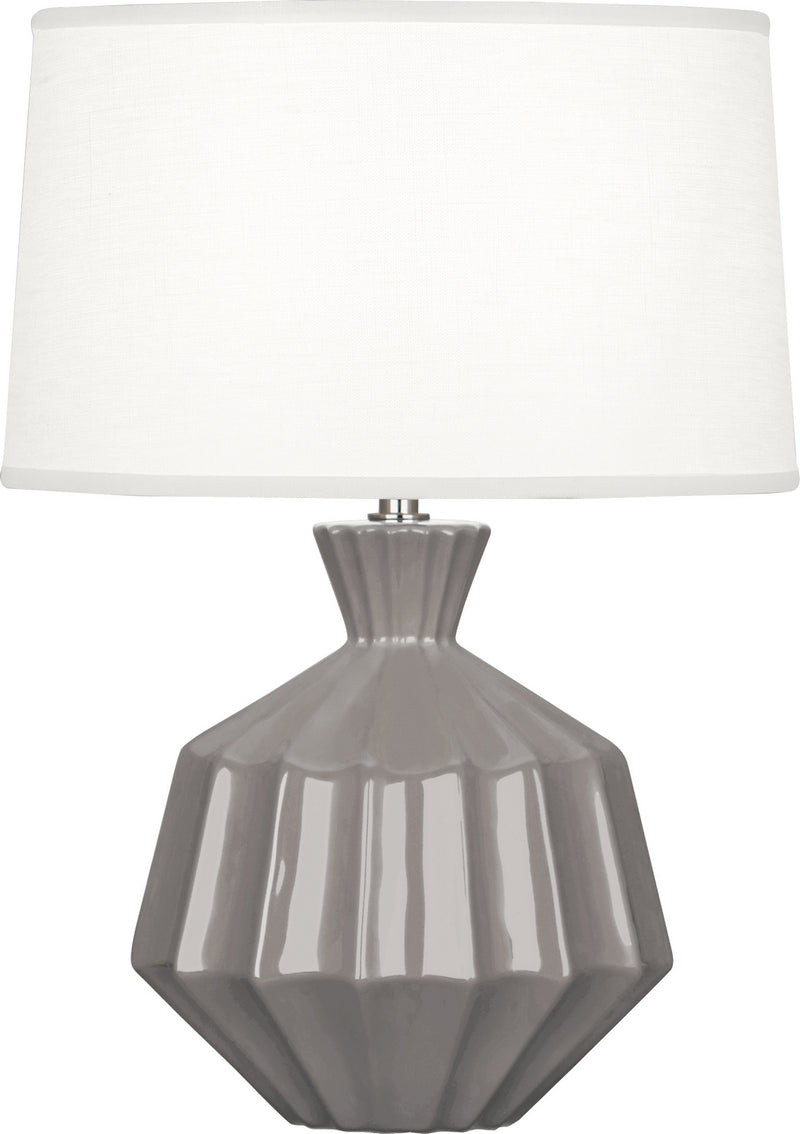 Robert Abbey ST989 One Light Accent Lamp, Smoky Taupe Glazed Ceramic