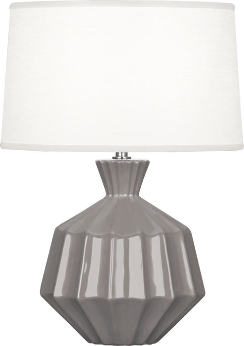 Robert Abbey ST989 One Light Accent Lamp, Smoky Taupe Glazed Ceramic