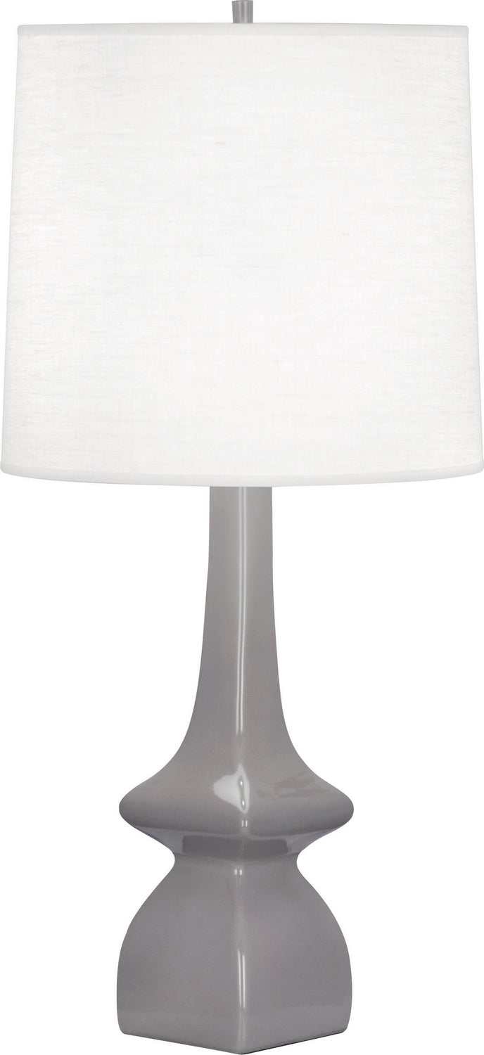Robert Abbey ST210 One Light Table Lamp, SMOKEY TAUPE GLAZED CERAMIC