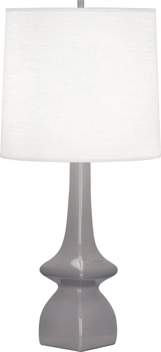 Robert Abbey ST210 One Light Table Lamp, SMOKEY TAUPE GLAZED CERAMIC