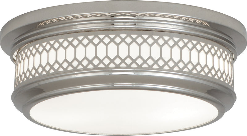 Robert Abbey S306 Two Light Flushmount, Polished Nickel