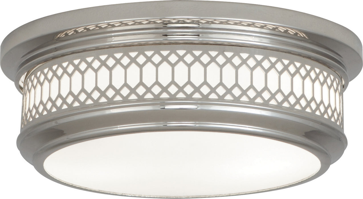 Robert Abbey S306 Two Light Flushmount, Polished Nickel