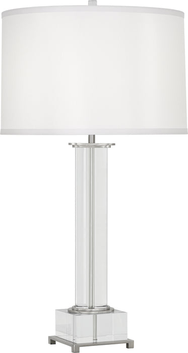 Robert Abbey S359 One Light Table Lamp, Polished Nickel w/Clear Lead Crystal