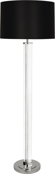Robert Abbey S473B One Light Floor Lamp, Clear Glass/Polished Nickel