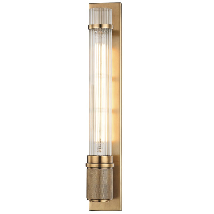 Hudson Valley 1200-AGB One Light Wall Sconce, Aged Brass