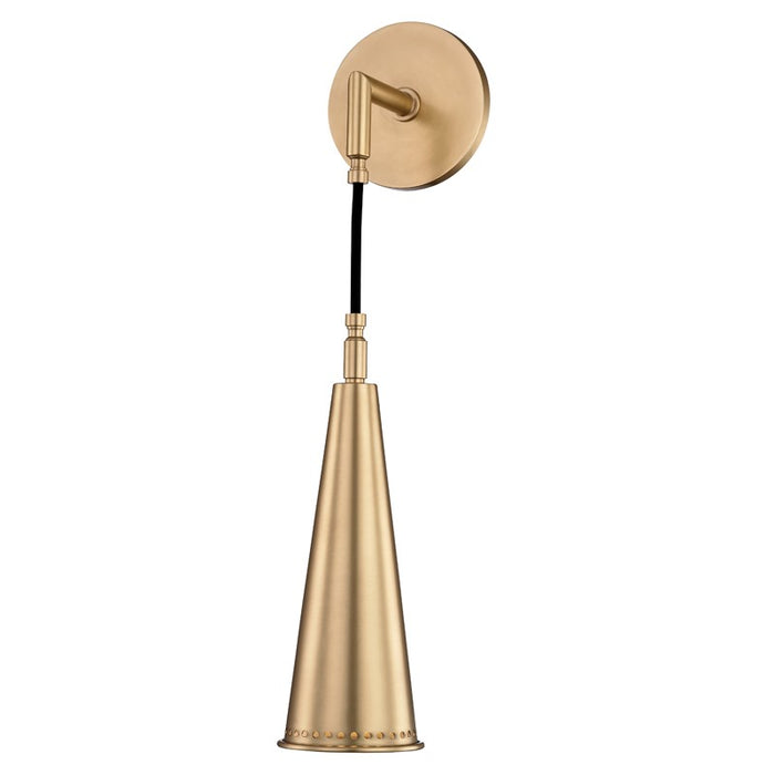Hudson Valley 1400-AGB One Light Wall Sconce, Aged Brass