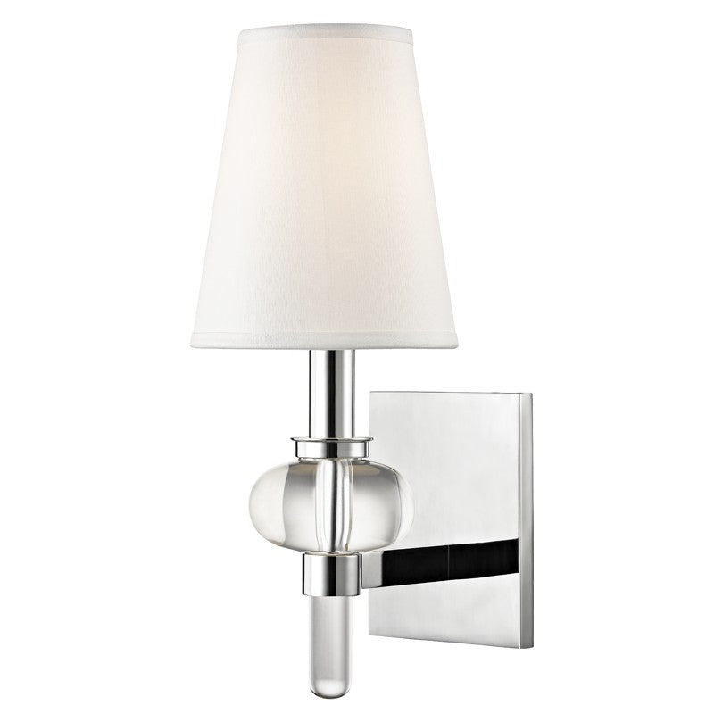 Hudson Valley 1900-PC One Light Wall Sconce, Polished Chrome