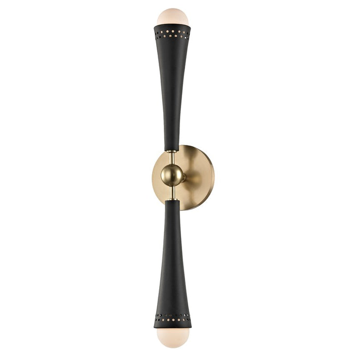 Hudson Valley 2122-AGB LED Wall Sconce, Aged Brass