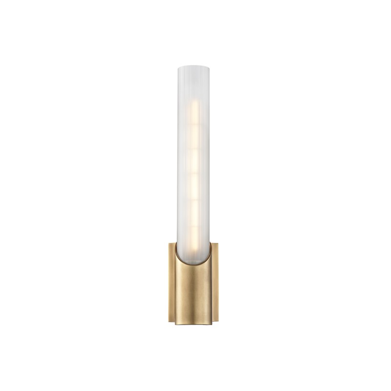Hudson Valley 2141-AGB One Light Wall Sconce, Aged Brass