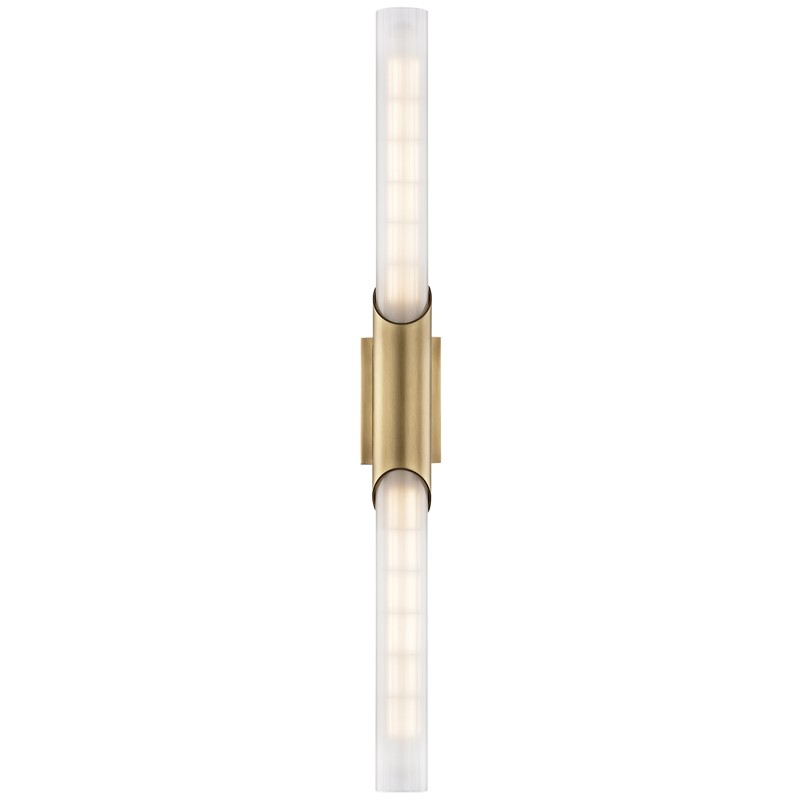 Hudson Valley 2142-AGB Two Light Wall Sconce, Aged Brass