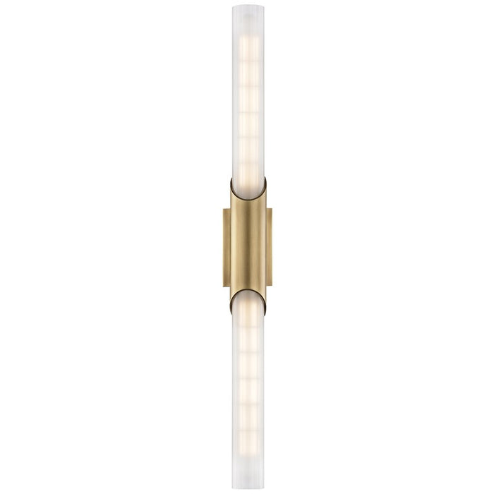 Hudson Valley 2142-AGB Two Light Wall Sconce, Aged Brass