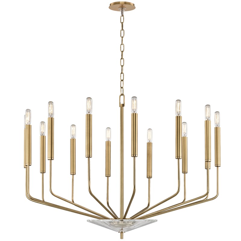 Hudson Valley 2614-AGB 14 Light Chandelier, Aged Brass