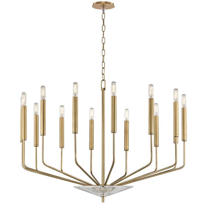 Hudson Valley 2614-AGB 14 Light Chandelier, Aged Brass