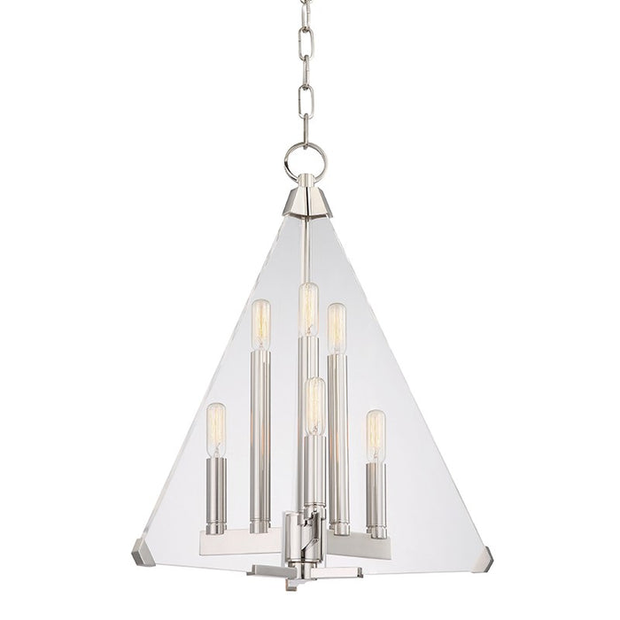 Hudson Valley 3336-PN Six Light Lantern, Polished Nickel