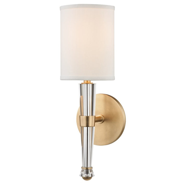 Hudson Valley 4110-AGB One Light Wall Sconce, Aged Brass