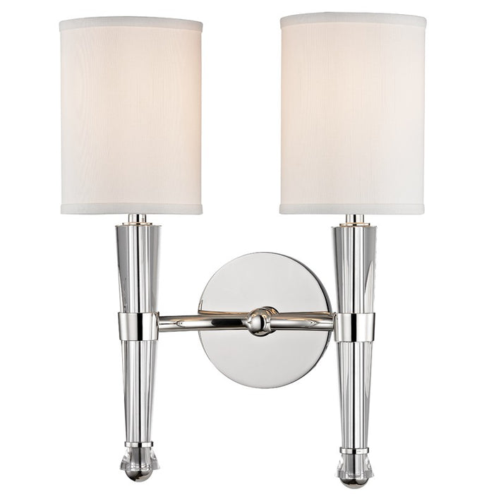 Hudson Valley 4120-PN Two Light Wall Sconce, Polished Nickel