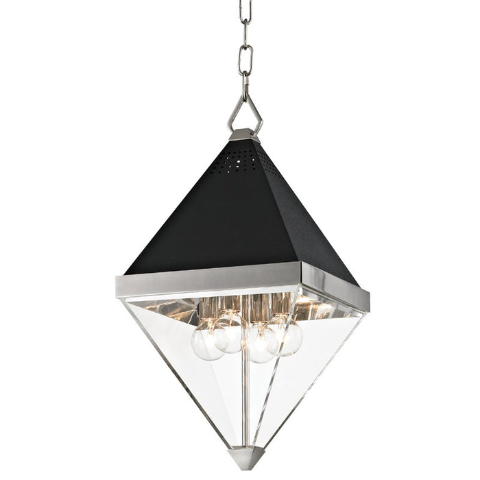 Hudson Valley 4510-PN Four Light Lantern, Polished Nickel