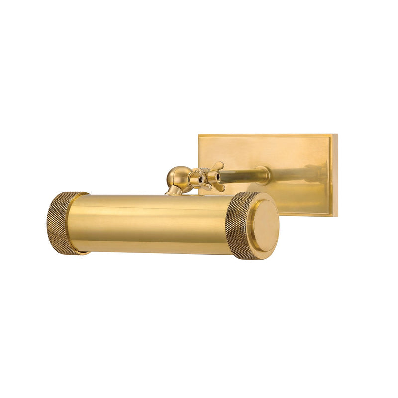 Hudson Valley 5808-AGB One Light Picture Light, Aged Brass