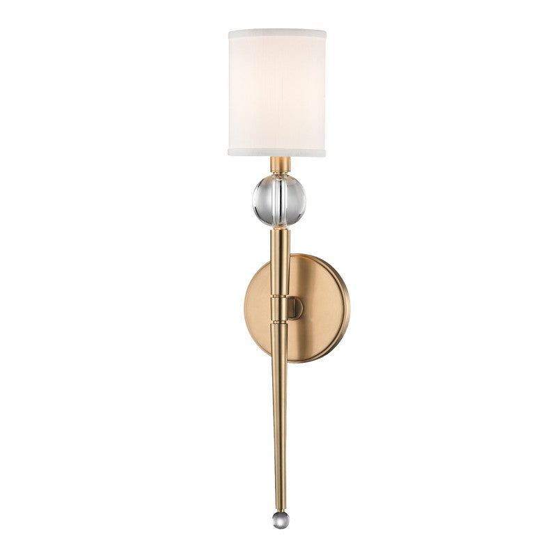 Hudson Valley 8421-AGB One Light Wall Sconce, Aged Brass