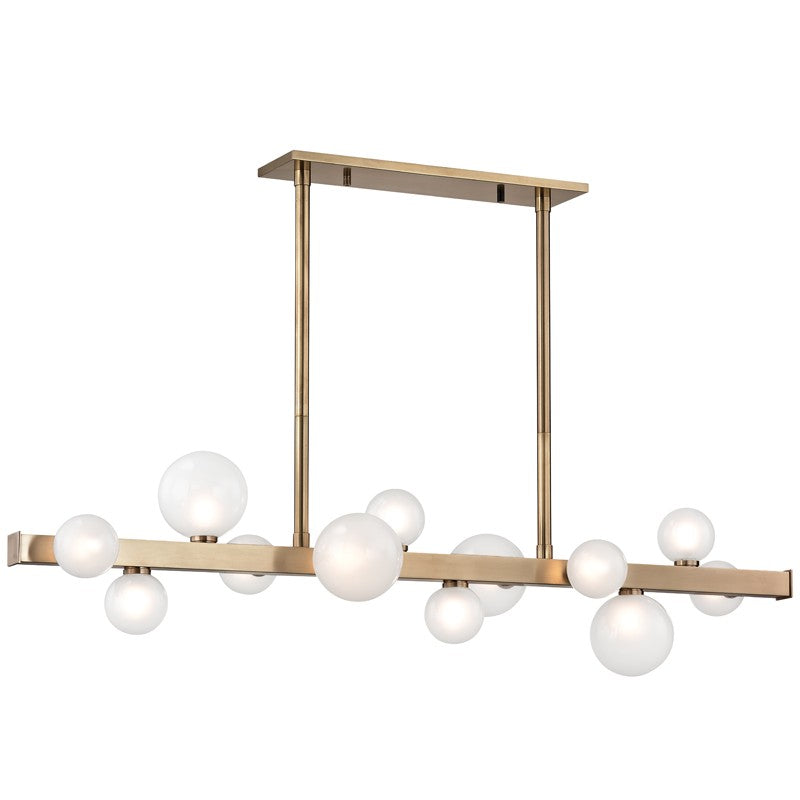 Hudson Valley 8744-AGB LED Island Pendant, Aged Brass