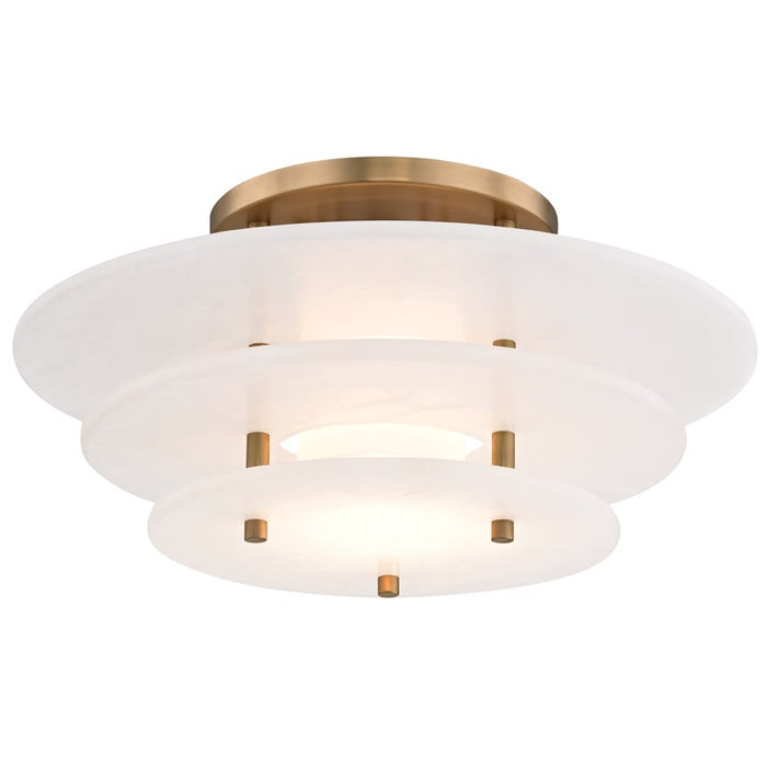 Hudson Valley 9016F-AGB LED Flush Mount, Aged Brass