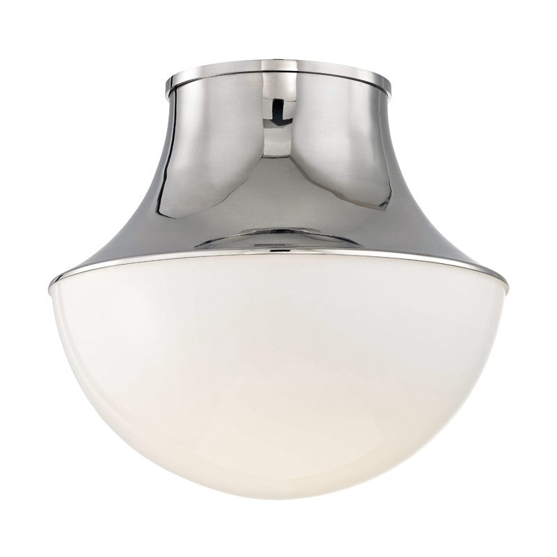 Hudson Valley 9415-PN One Light Flush Mount, Polished Nickel