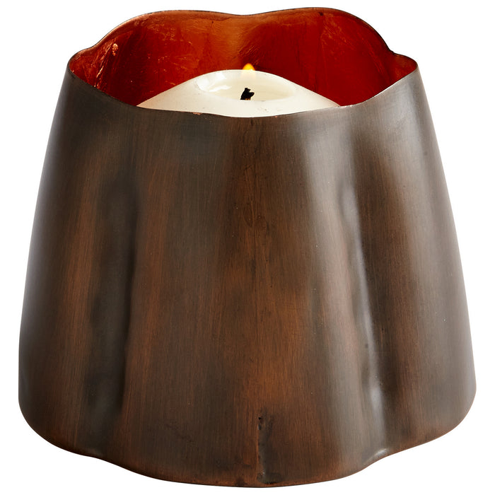 Cyan 07125 Candleholder, Antique Copper/Copper Leaf