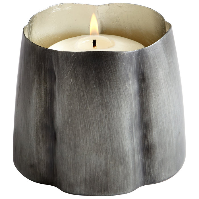 Cyan 07128 Candleholder, Antique Zinc/Silver Leaf