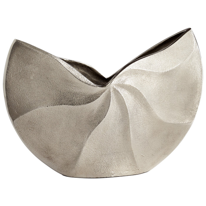 Cyan 07194 Vase, Raw Nickel