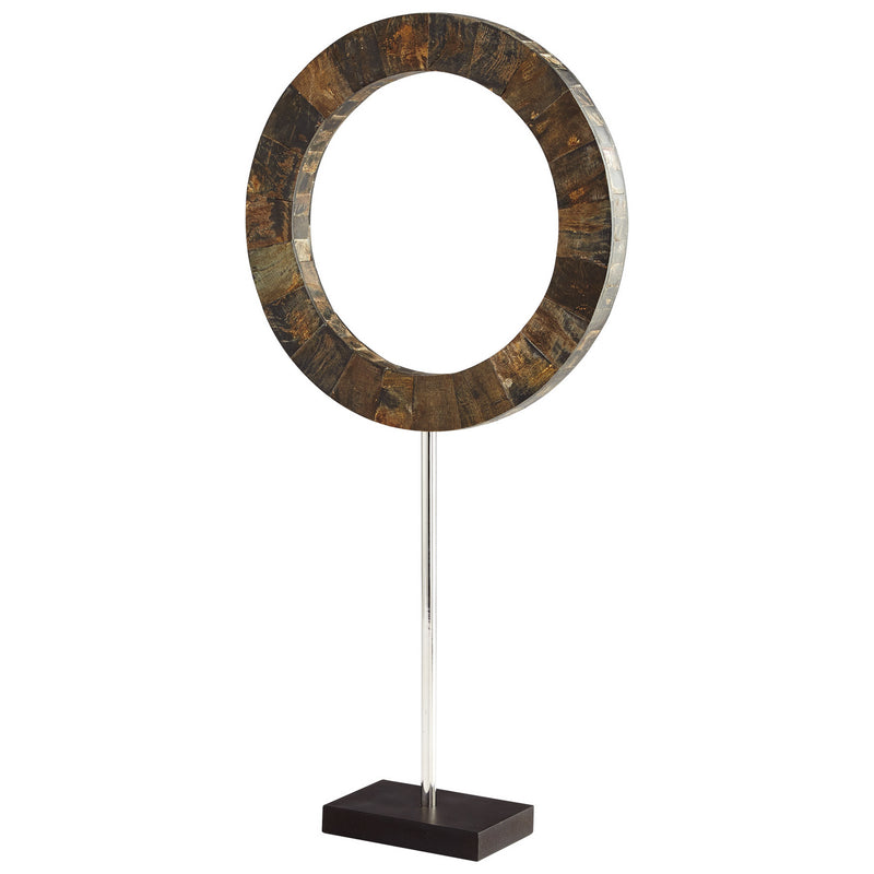 Cyan 07218 Sculpture, Brown And Stainless Steel