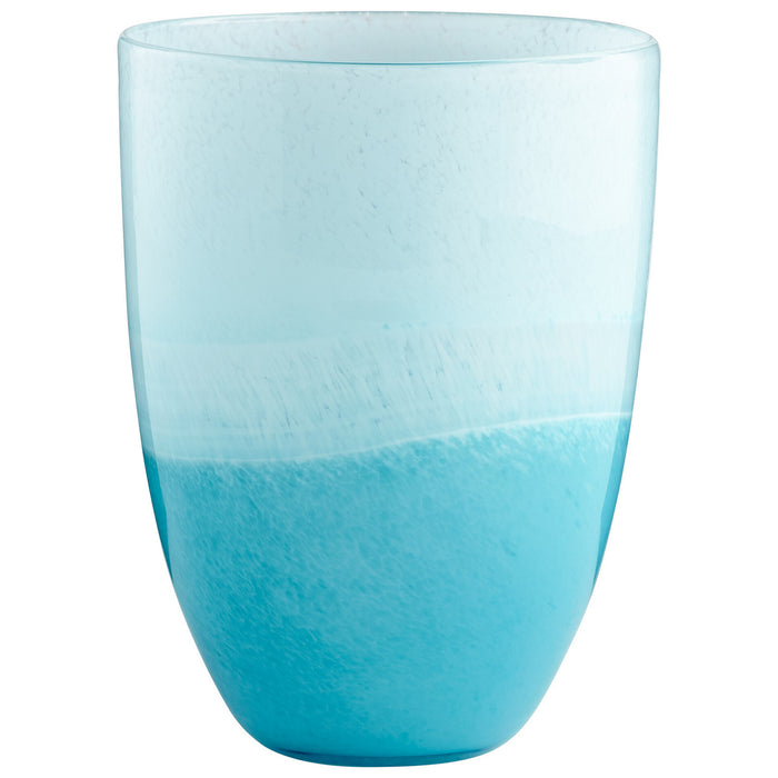 Cyan 07284 Vase, Sky Blue And White