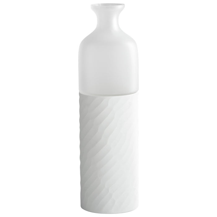 Cyan 07366 Vase, Clear And White