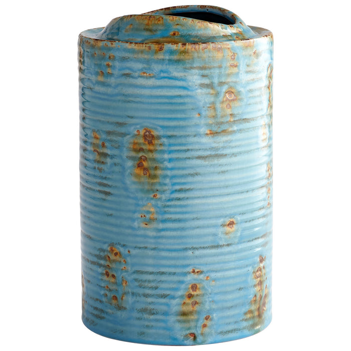 Cyan 07388 Planter, Blue Glaze
