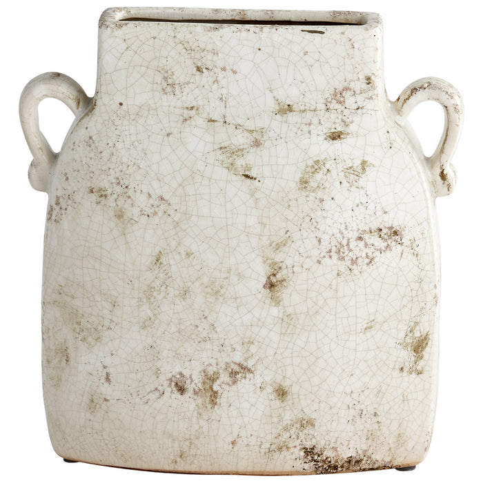 Cyan 07396 Planter, White Glaze