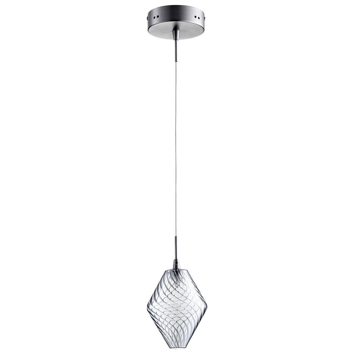 Cyan 07605 One Light Pendant, Satin Nickel