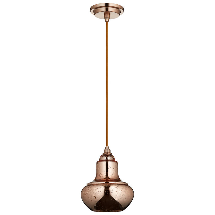 Cyan 07618 One Light Pendant, Satin Copper