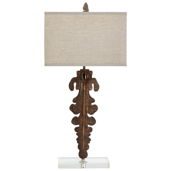 Cyan 07683 One Light Table Lamp, Limed Gracewood