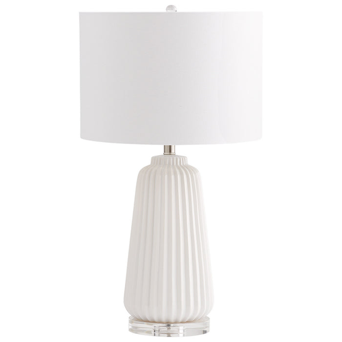 Cyan 07743 One Light Table Lamp, White