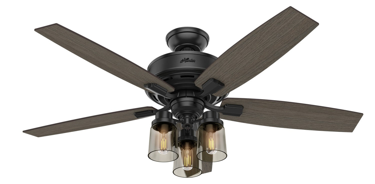 Hunter 54189 52" Ceiling Fan, Matte Black