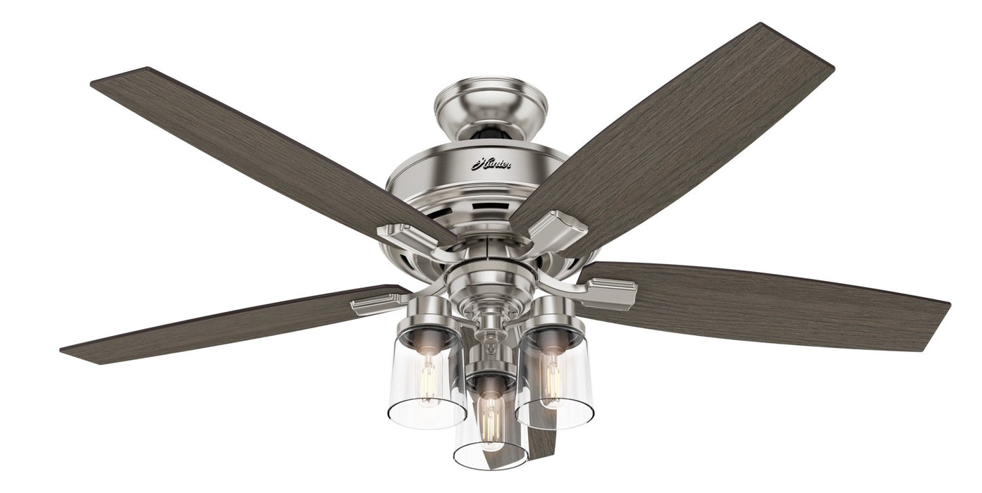 Hunter 54190 52" Ceiling Fan, Brushed Nickel