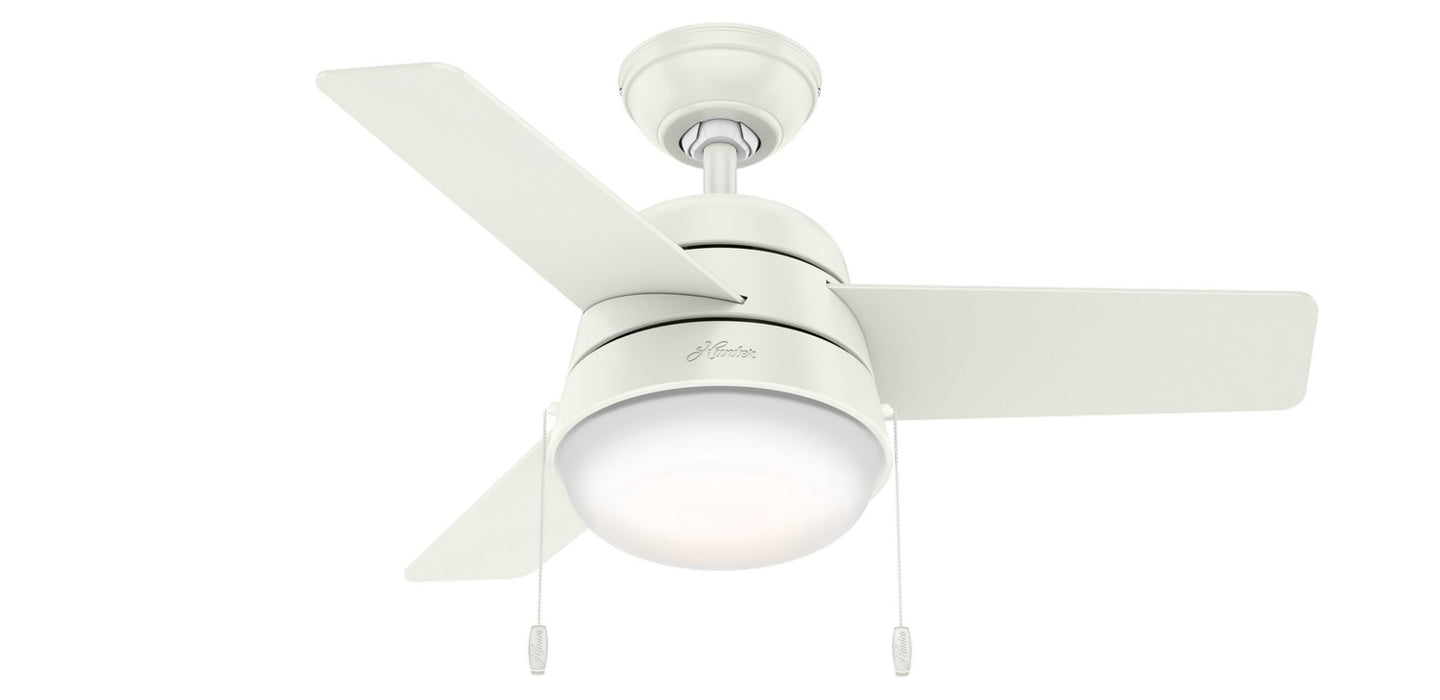 Hunter 59301 36" Ceiling Fan, Fresh White