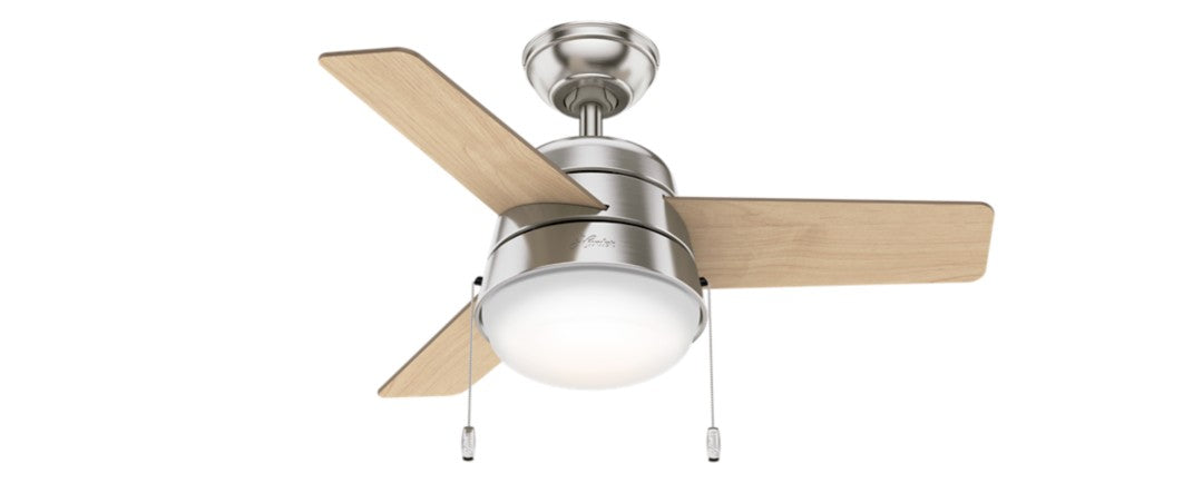 Hunter 59303 36" Ceiling Fan, Brushed Nickel