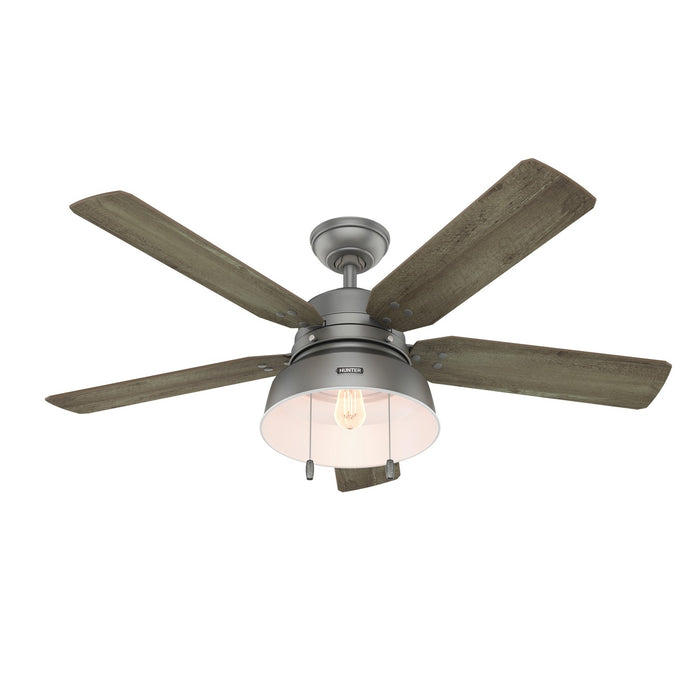 Hunter 59308 52" Ceiling Fan, Matte Silver