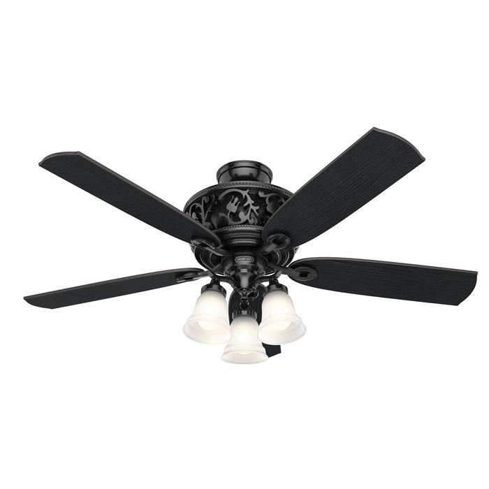 Hunter 59545 54" Ceiling Fan, Gloss Black