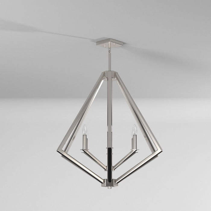 Artcraft AC10686PN Six Light Chandelier, Polished Nickel